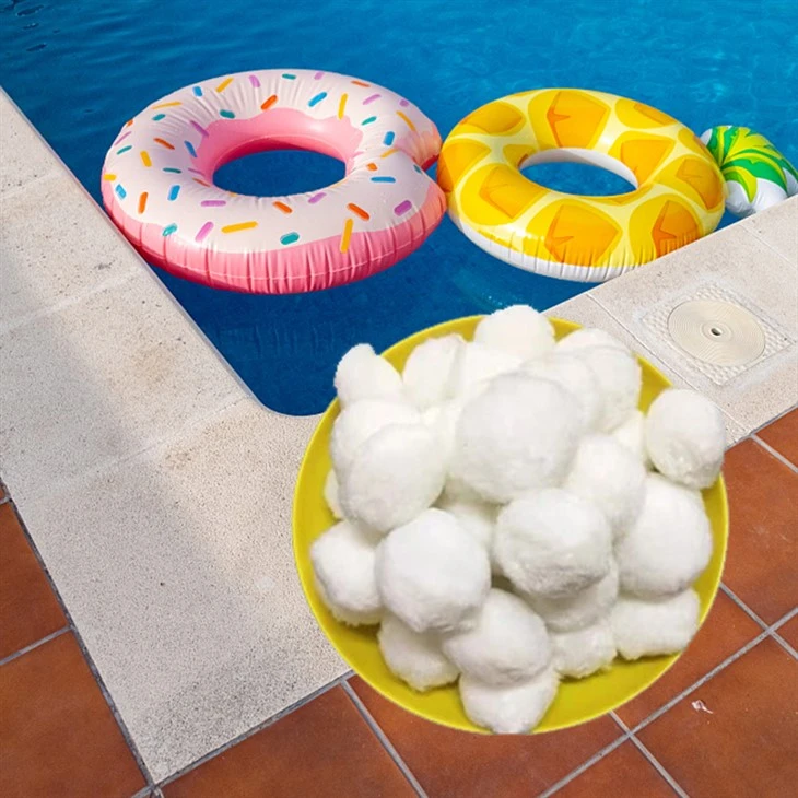 Ball Hidlo Ffibr Polyester ar gyfer Pwll Nofio