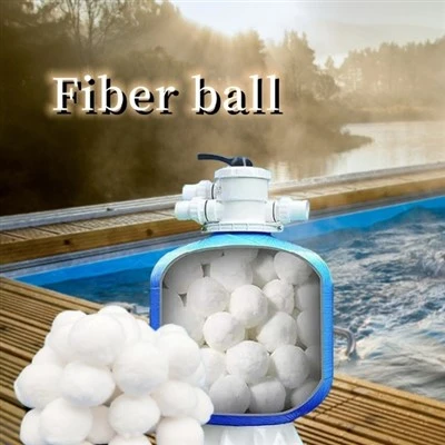 50-60mm Ôl-olchi Ball Hidlo Ffibr Polyester Ar gyfer Trin Dŵr Pwll Nofio50-60mm