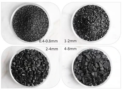 8x12 rhwyll arsugniad uchel cnau coco Shell activated Carbon Ar gyfer Adfer Aur